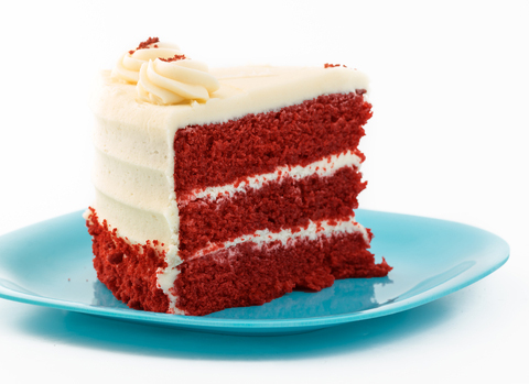 What flavor is red velvet cake?