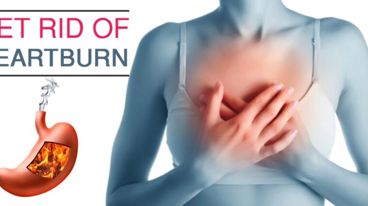 What gets rid of heartburn fast?