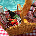What goes in a romantic picnic basket?