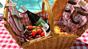 What goes in a romantic picnic basket?
