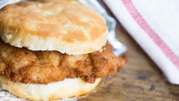 What goes on a Chick-fil-A chicken biscuit?
