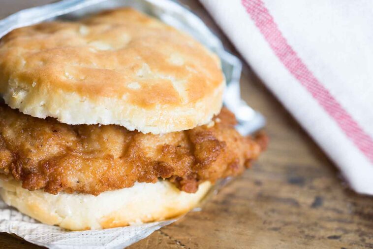 What goes on a Chick-fil-A chicken biscuit?