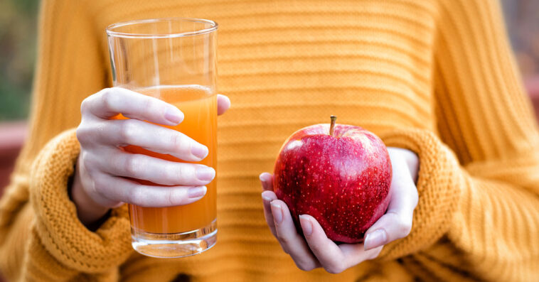 What happens if you drink too much apple juice?