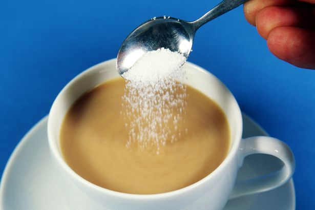 What happens when you add sugar to tea?