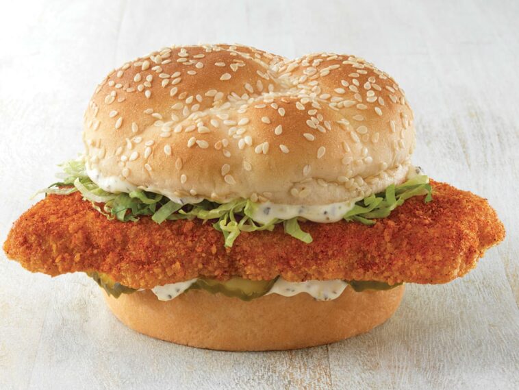 What is Arby's fish sandwich made of?