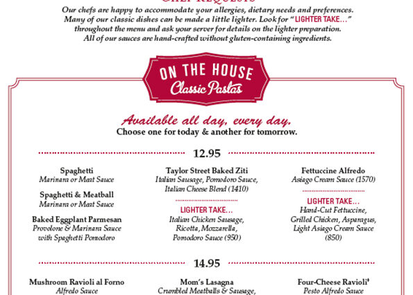 What is Maggiano's lighter take?