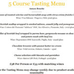What is a 5 course tasting menu?
