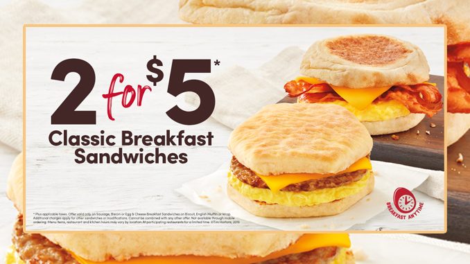 What is a Tim Hortons classic breakfast sandwich?