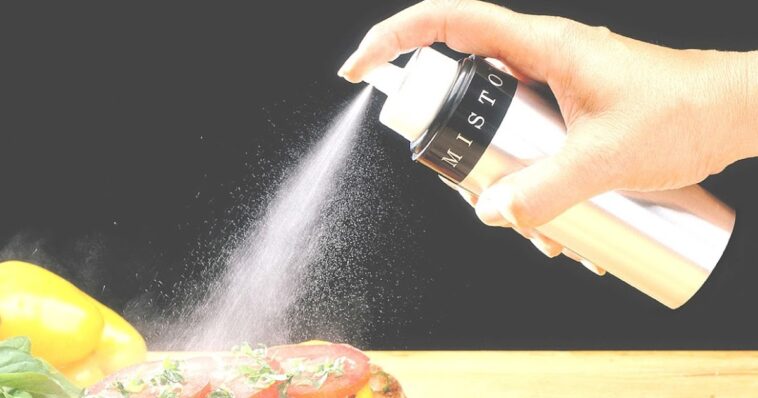 What is a healthy alternative to cooking spray?