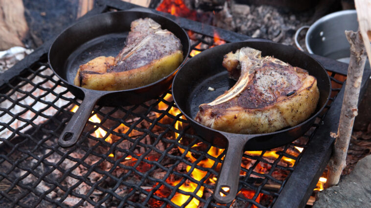 What is deglazing in cast iron?