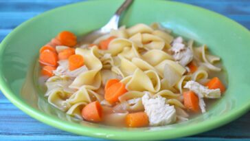 What is in Campbell's chicken noodle soup that makes you feel better?