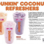What is in Dunkin Donuts coconut milk latte?