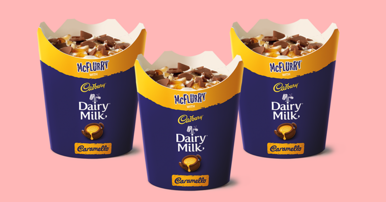 What is in a caramel McFlurry?