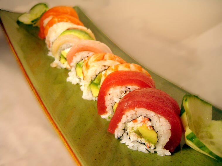 What is in a rainbow roll?