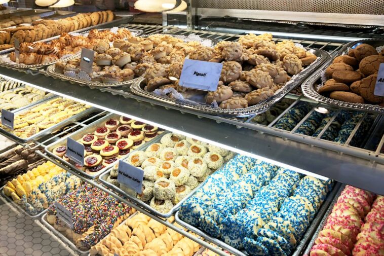 What is in the bakery section of a grocery store?
