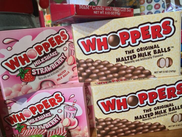 What is in the middle of a Whopper candy?