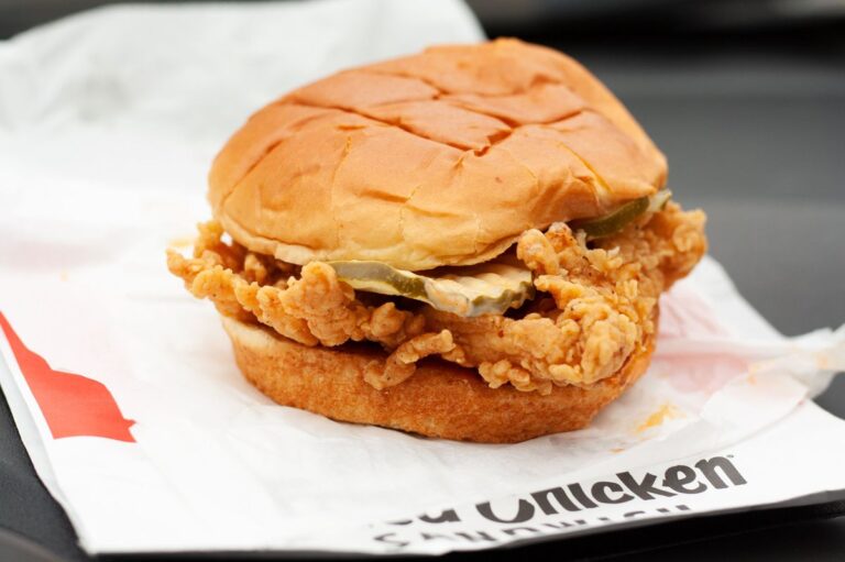 What is on KFC spicy chicken sandwich?