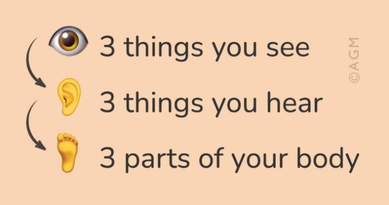 What is the 3-3-3 rule for anxiety?