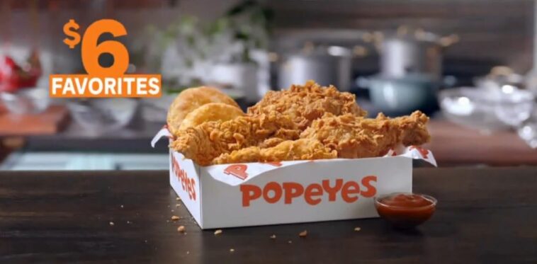 What is the Popeyes $6 box?