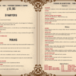 What is the a la carte menu?