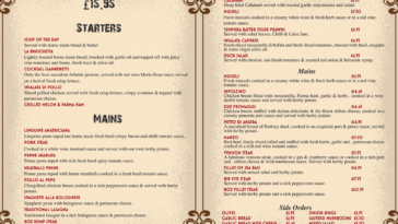 What is the a la carte menu?