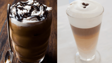 What is the difference between a frappuccino and a cream frappuccino?
