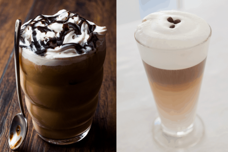 What is the difference between a frappuccino and a cream frappuccino?