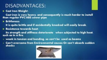 What is the disadvantage of cast iron?