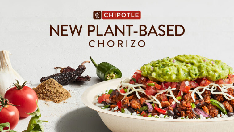 What is the plant based chorizo made of Chipotle?