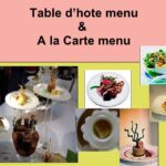 What is the table d'hote menu?