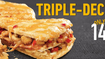 What is triple decker pizza?