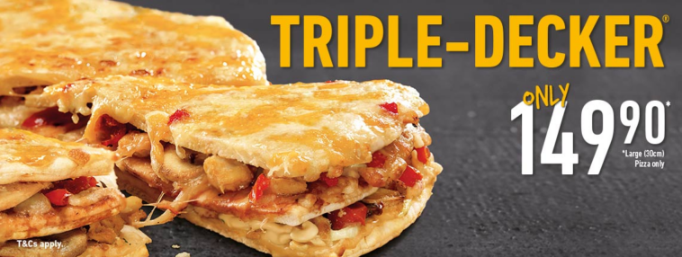 What is triple decker pizza?