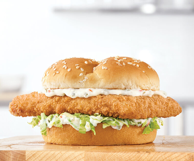 What kind of fish is in an Arby's fish sandwich?