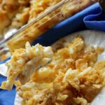 What main dish goes well with cheesy potatoes?