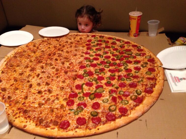 What size is a large pizza?