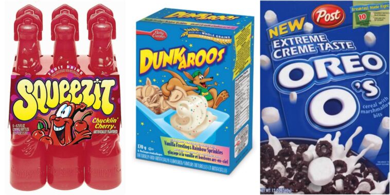 What snacks were popular in the 90s?