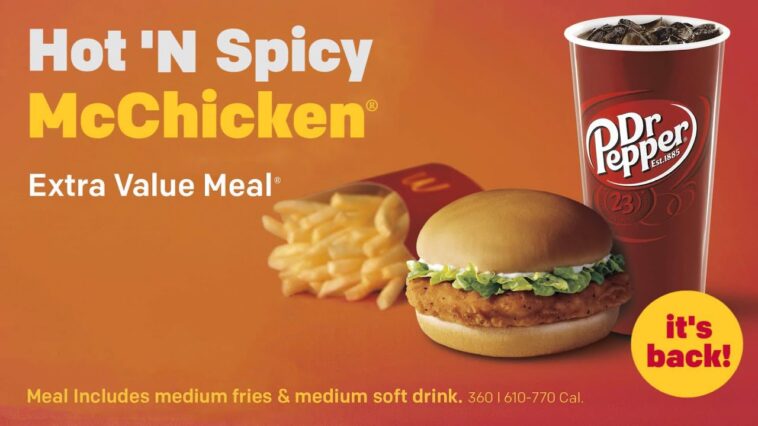 What states have hot n spicy McChicken 2021?