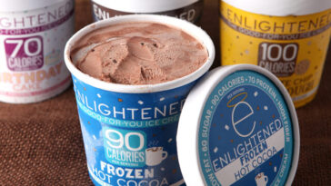 What sweetener is in enlightened ice cream?