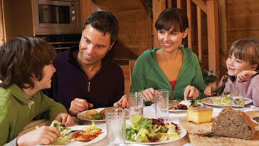 What time do families normally eat dinner?