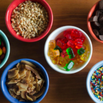 What toppings go on an ice cream sundae?