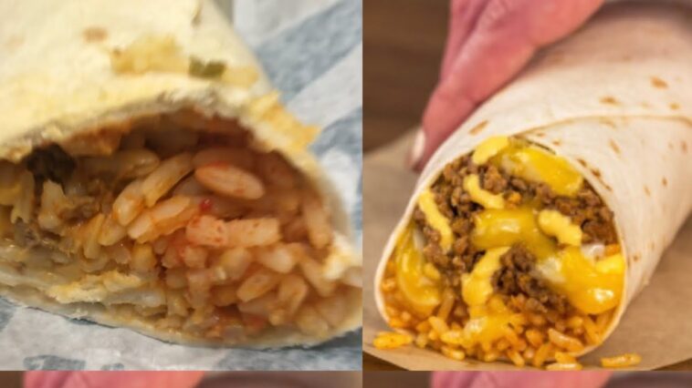 What's in a beefy melt burrito?