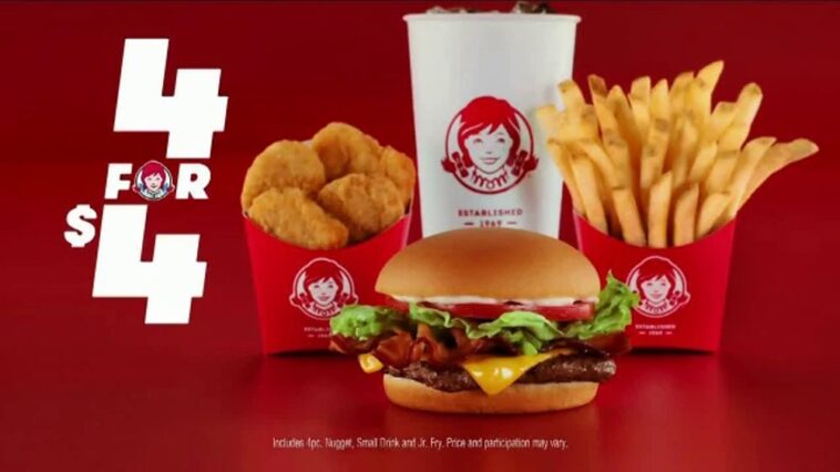 What's in the 4 for 4 at Wendy's?