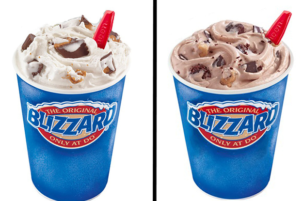 Which Dairy Queen Blizzard has the most calories?