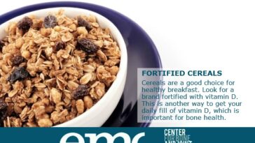 Which cereals are fortified with vitamin D?