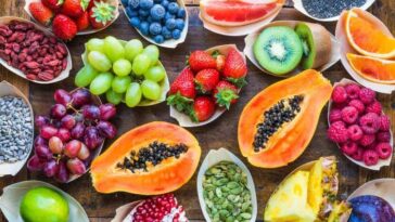 Which fruit has most protein?