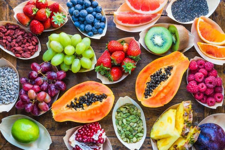 Which fruit has most protein?