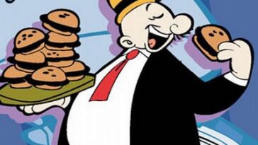Who eats hamburgers on Popeye?