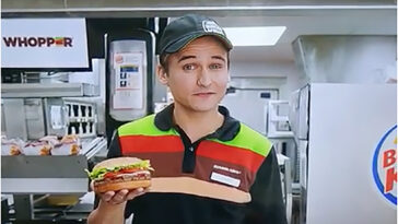 Who plays the king in the new Burger King commercial?