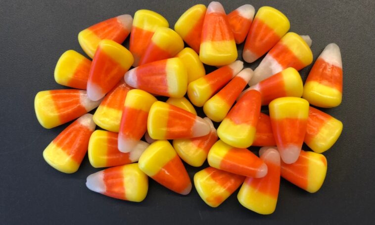 Why are candy corns shiny?