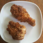 Why is there black stuff on my fried chicken?